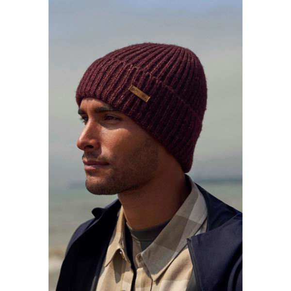 Animal Mens Codi Knitted Recycled Beanie - Dark Brown - 