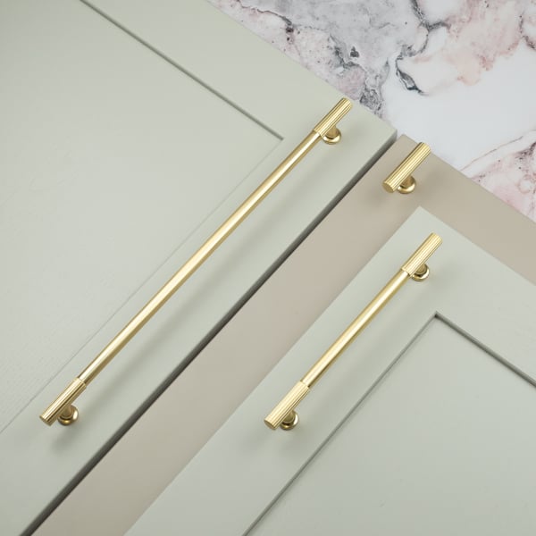 Handle & Home Brass Reeded T-Bar Knob