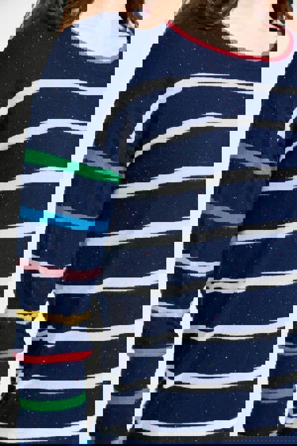 Mudflower Striped Speckled Knit Jumper