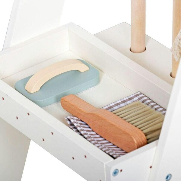 HYGRAD BUILT TO SURVIVE HYGRAD Kids Wooden Cleaning Set Toy Cart Kids Role Play Janitor Cleaning Set Household Pretend Play Childrens Toy Gift Ages 3+