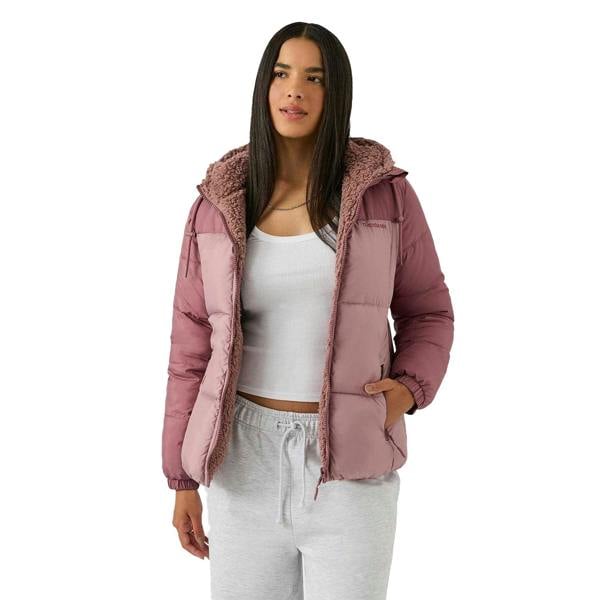 Reebok Womens/Ladies Sherpa Reversible Puffer Jacket - Dusty Rose - 