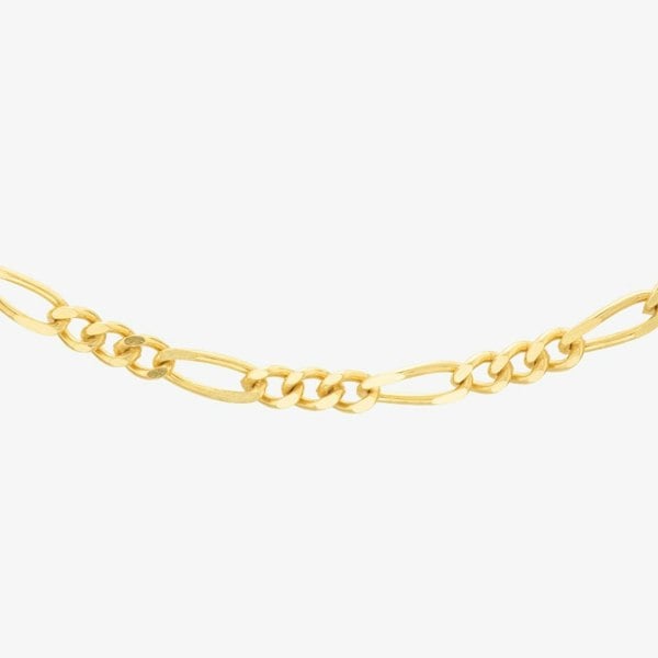 T. H. Baker 9ct Gold 1.8mm Diamond-Cut 18 Inch Figaro Chain 1.15.0034