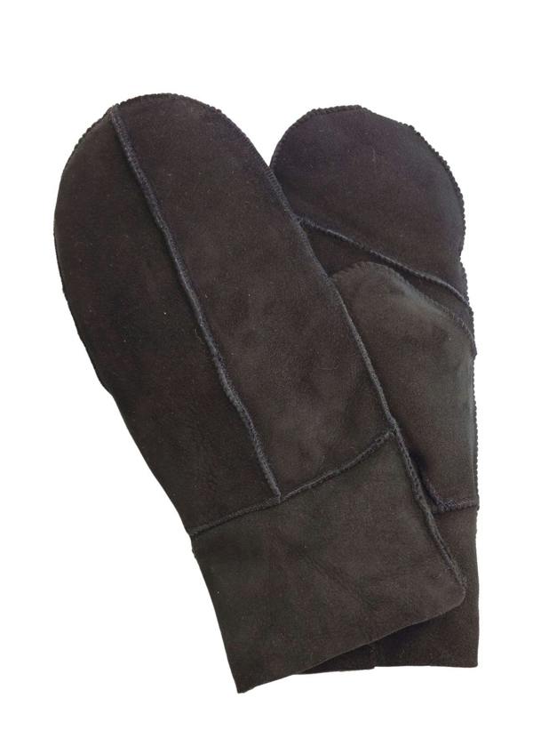 Infinity Leather Womens Genuine Real Sheepskin Suede Mittens Warm Gloves