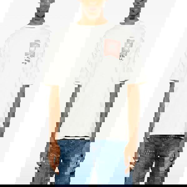 Rhude Chevron Repeat Logo T-Shirt   in  White