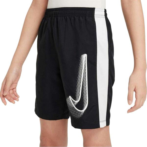 Nike Childrens/Kids Dri FIT Academy Graphic Football Shorts - Black/White - 