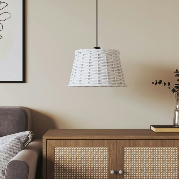 Berkfield Ceiling Lamp Shade White �_�”�_38x23 cm Wicker