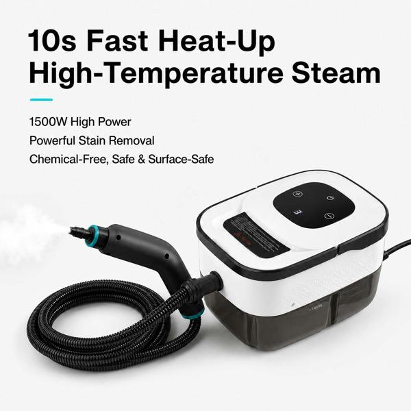 Spector Steam Cleaner Handheld 6 Settings with Tank 105°C Heat For Kitchen White