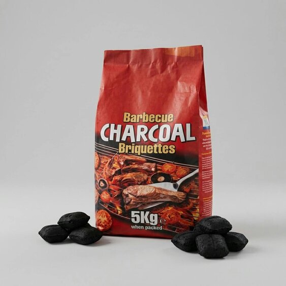 5kg Charcoal BBQ Briquettes Fast Lighting Barbecue Fuel for Outdoor Grilling