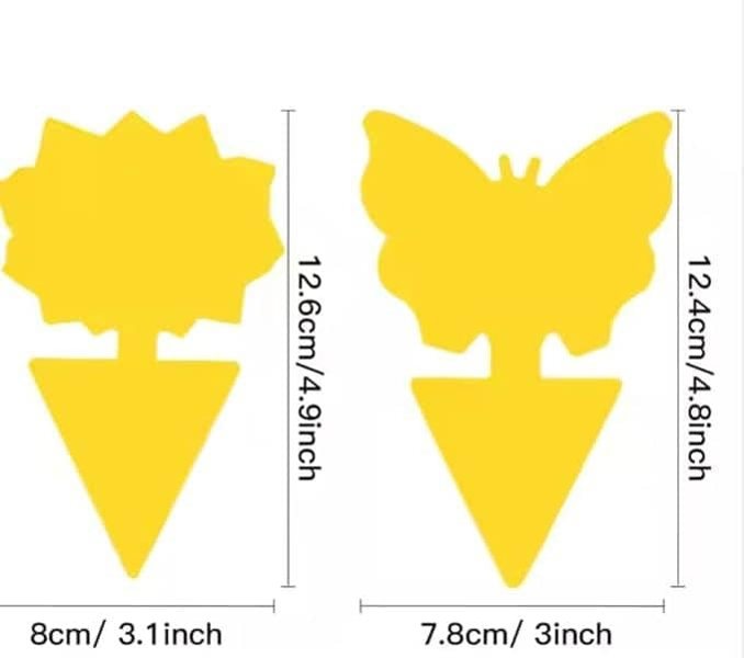 Sticky Trap Dimensions: Flower and Butterfly Shapes