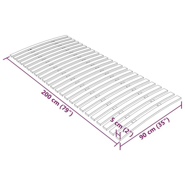 Berkfield Slatted Bed Base with 24 Slats 90x200 cm