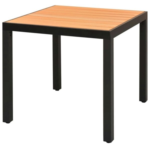 Berkfield Garden Table Brown 80x80x74 cm Aluminium and WPC