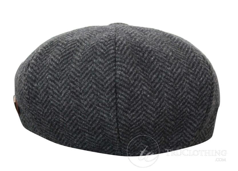 TruClothing Mens Peaky Blinders Grey Tweed Gatsby Flat Baker Hat