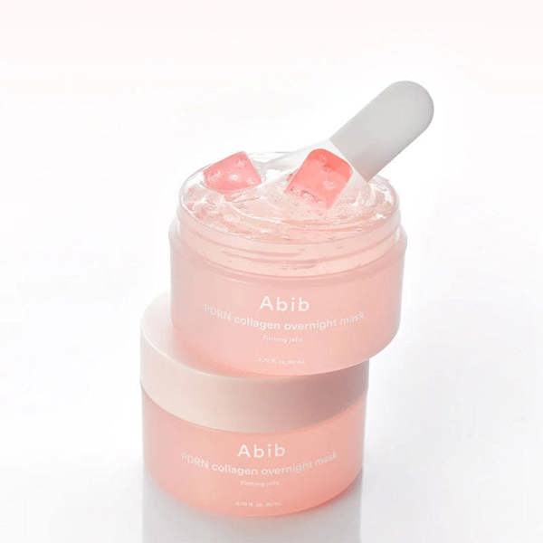 Bouncy, memory-gel texture of Abib PDRN Overnight Mask – Non-sticky Korean jelly mask for a lifted, radiant morning complexion at Atelier De Glow UK.
