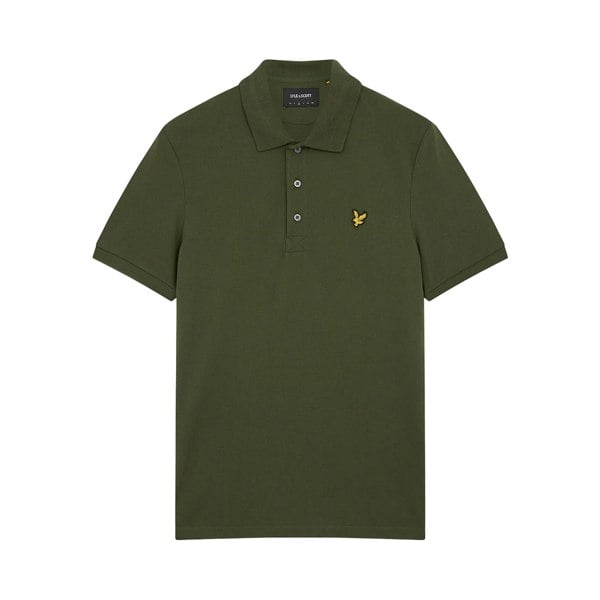 Lyle & Scott Mens Plain Polo Shirt - Olive