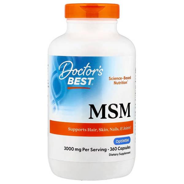Doctor's Best MSM with OptiMSM, 3000mg - 360 caps