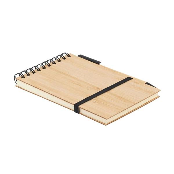 MidOcean Sonorabam Bamboo A6 Notebook & Pen - Black - 