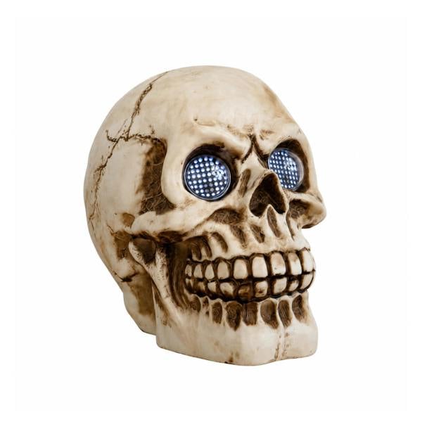 Samuel Alexander 21cm Battery Powered Light up Blinking Skull Halloween Decoration with LEDs