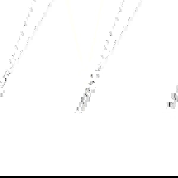 Say It With Dainty Block Initial Necklace - Sterling Silver