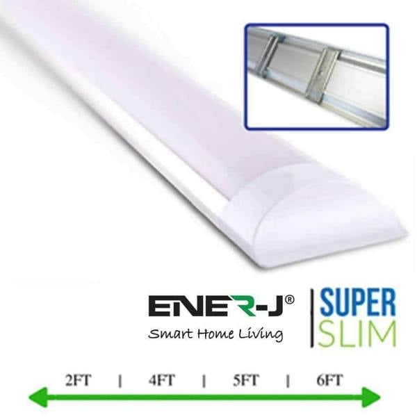36W LED Prismatic Batten Fitting, 120cms, 6500K (Pack of 2 units) - ENER-J Smart Home