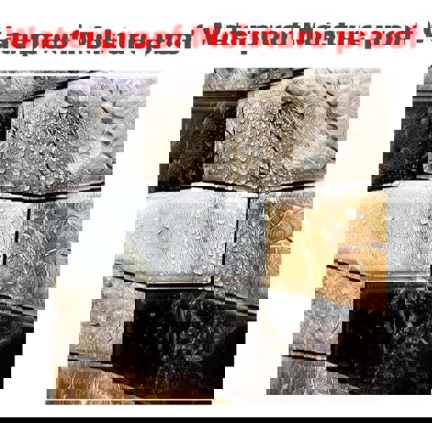 ANYHOUZ 10pcs Orange Vinyl Wall Tile Textured Brick Pattern 3D Waterproof