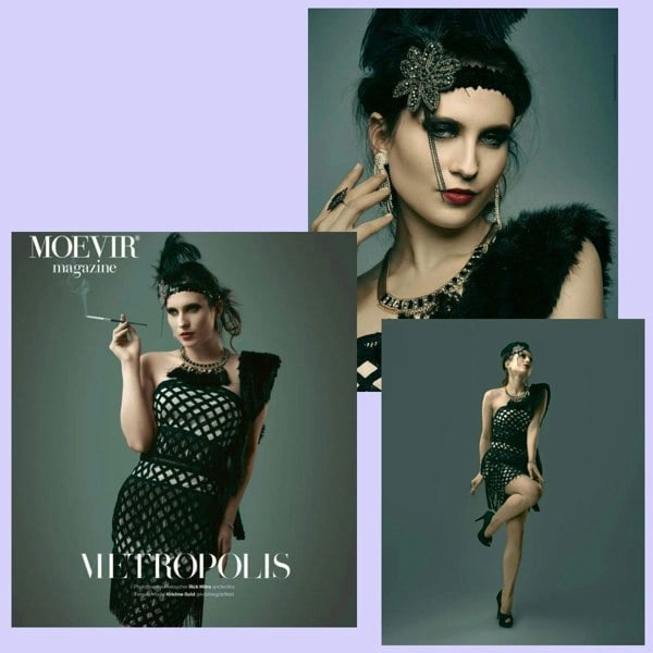 QueenMee Accessories, 1920s headpiece, vintage inspired flapper hair accessory
