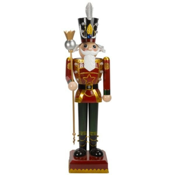 Samuel Alexander 80cm Light Up Nutcracker Soldier LED Christmas Wooden Ornament Home Decoration