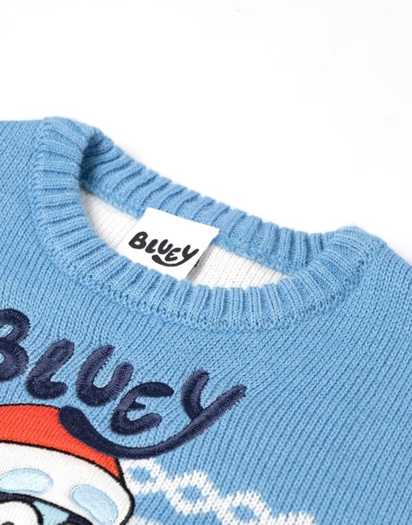 Bluey Boys Blue Character Christmas Jumper
