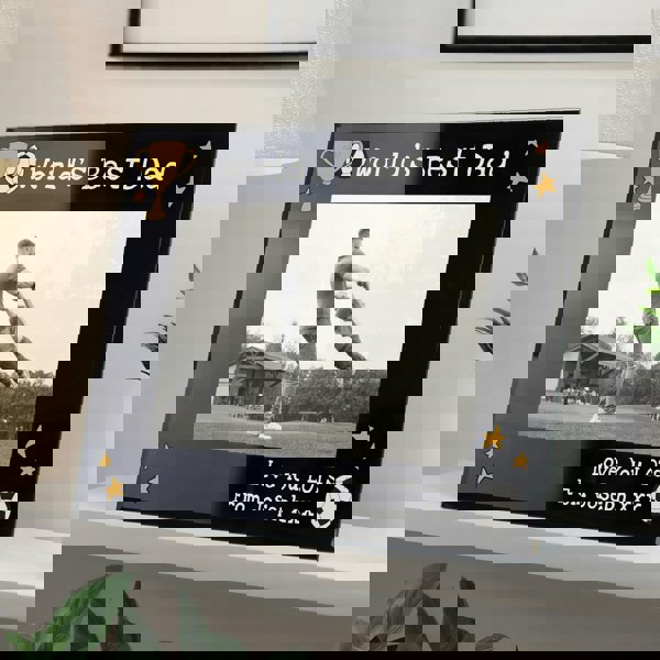 Personalised Memento Company Personalised Simply The Best 5x7 Landscape Black Glass Photo Frame