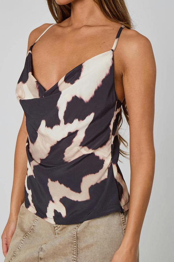Urban Bliss Tort-Detail Cowl Neck Camisole