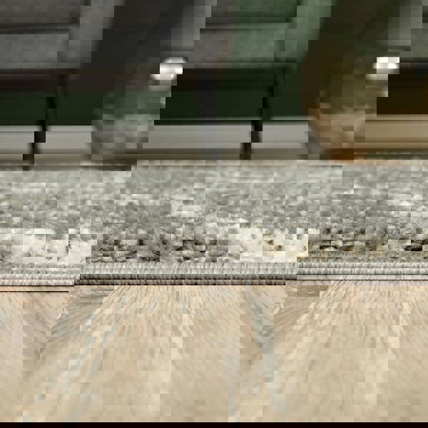 Trellis Design Thick Shaggy Area Rugs Grey