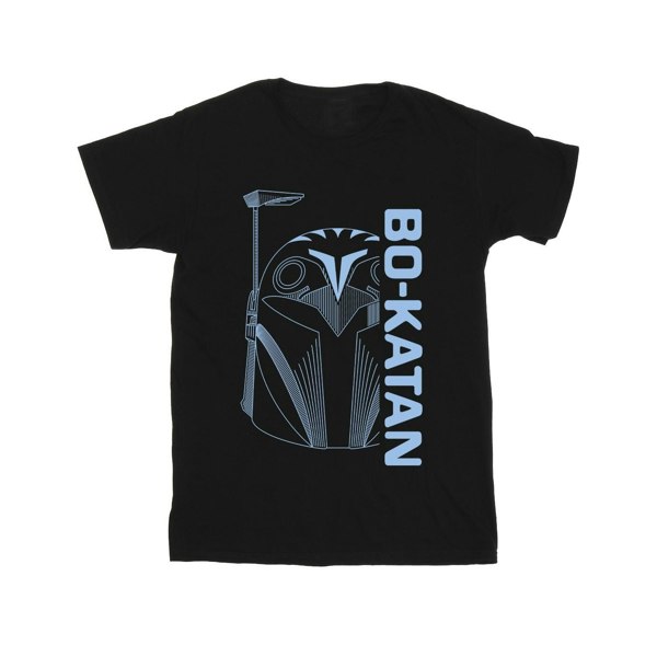 Star Wars Mens The Mandalorian Bo Katan Helm T-Shirt - Black