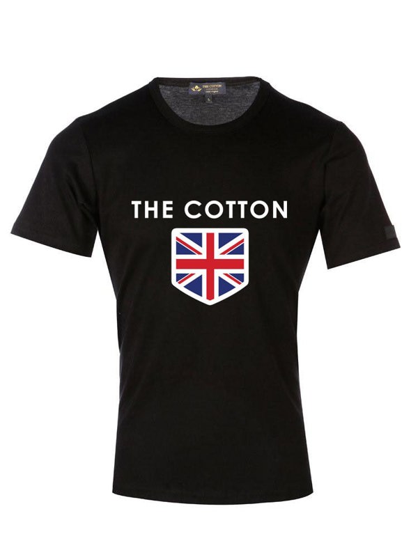 The Cotton London original Branded Black T-shirt