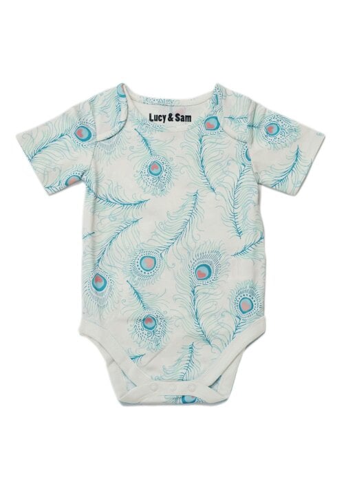 Lucy & Sam Peacock Two Pack Bodysuits