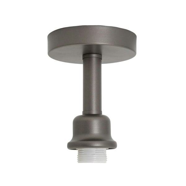 Contemporary Designer Short Semi Flush Pearl Grey Ceiling Rose Light Image 1