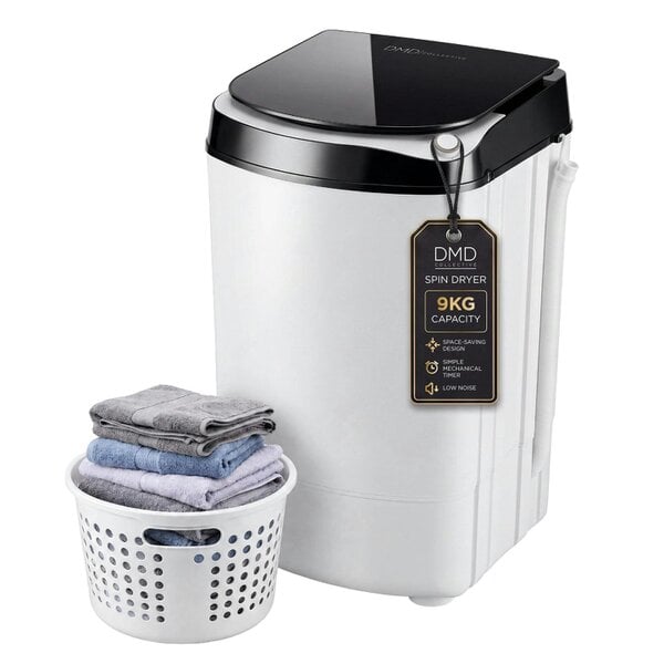 DMD Collective 9kg Spin Dryer with Stainless Steel Drum & 5-Minute Timer