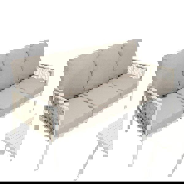 Jardi Aluminium 4 Piece Sofa Set - White