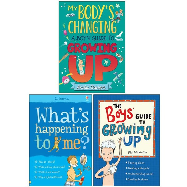 A Boy's Guide to Growing Up, What's Happening to Me Boy & The Boys Guide to Growing Up 3 Book Set 
