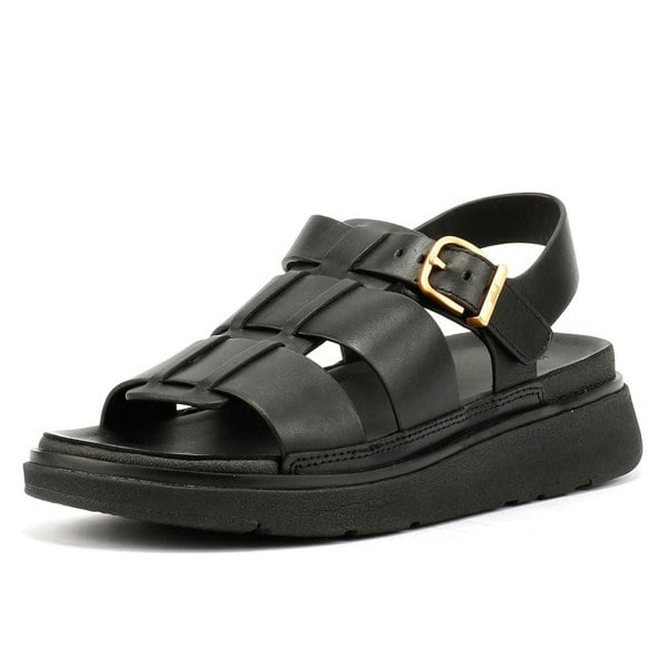 FitFlop GEN-FF Fisherman Leather Women's Sandals - Black