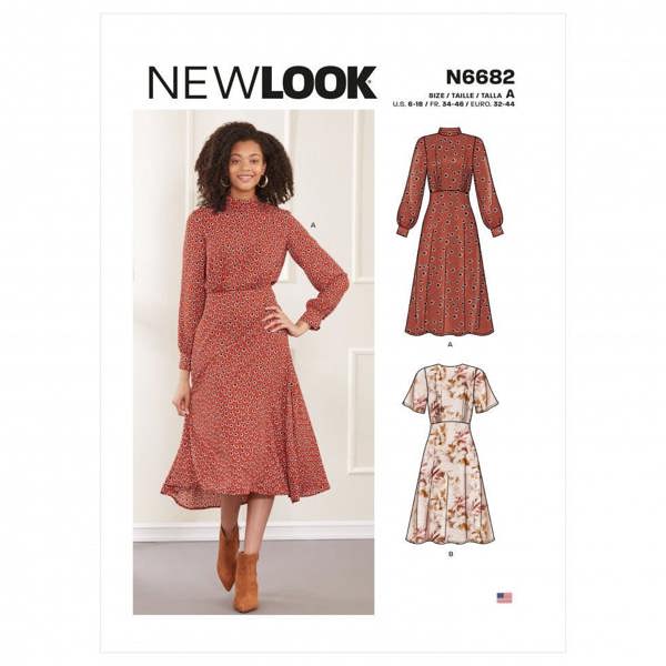 New Look Sewing Pattern 6682, Dresses for Women, A (6-8-10-12-14-16-18) - Intermediate