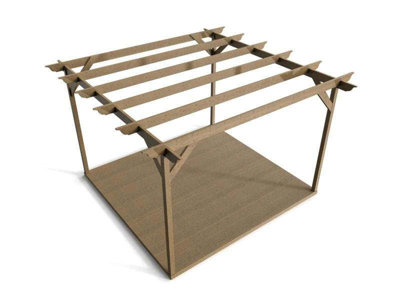 Arbor Garden Solutions Longhorn Wooden Pergola and Decking Kit