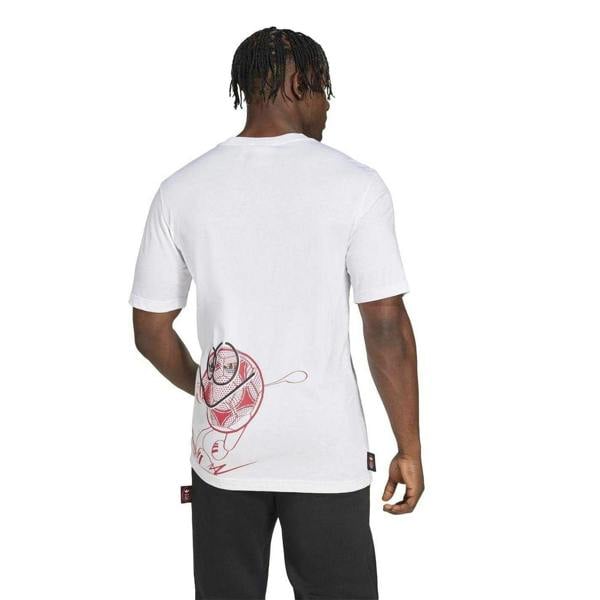 Adidas Mens Trefoil Ajax Amsterdam Cotton T-Shirt - White - 