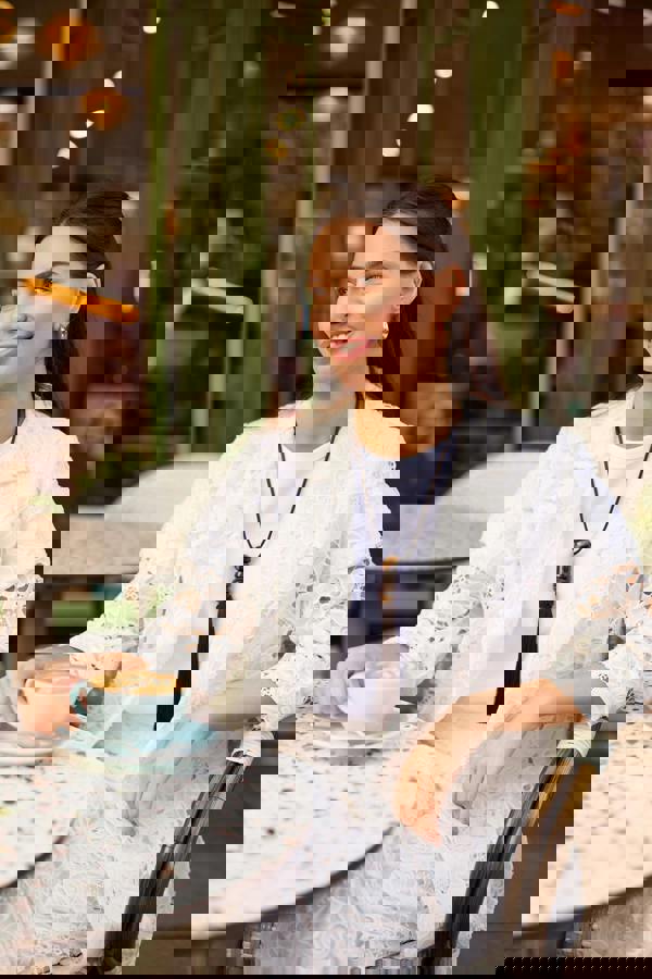 GWD Paola White Lace Blazer