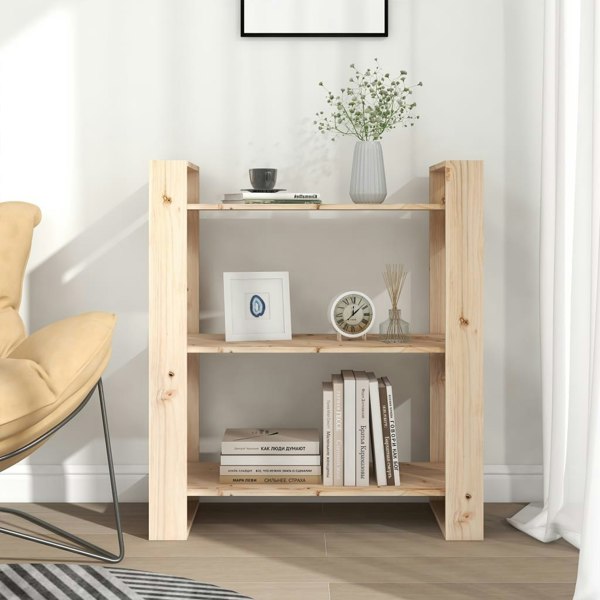 Berkfield Book Cabinet/Room Divider 80x35x91 cm Solid Wood Pine