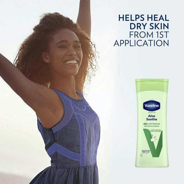Vaseline Intensive Care Body Lotion Aloe Soothe 48H Moisture 400ml, 10 Pack