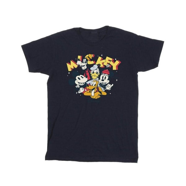 Disney Mens Mickey Mouse Group T-Shirt - Navy Blue