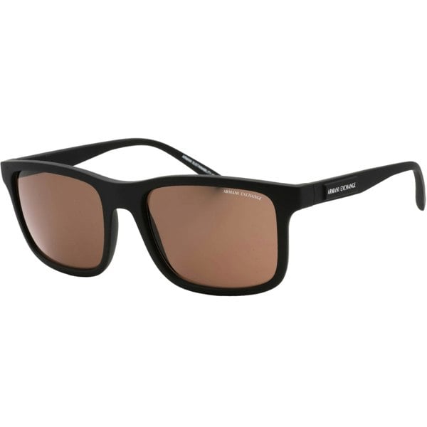 Armani Exchange Brown Lens Black Sunglasses One Size