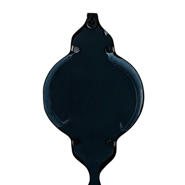 Black Quarterfoil Decorative Hanging Mirror