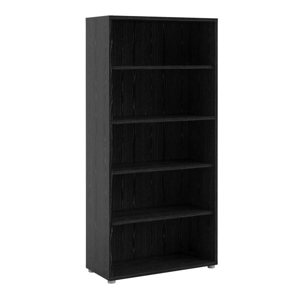 Furniture To Go Prima Bookcase 4 Shelves in Black Woodgrain
