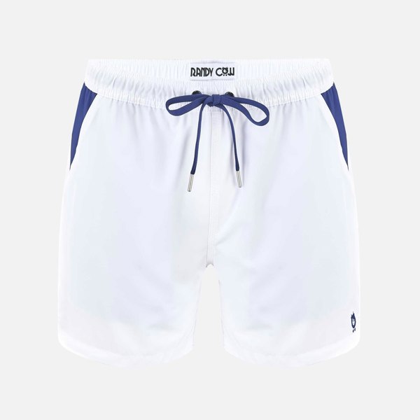 Randy Cow White - Swim Shorts with Waterproof Pocket