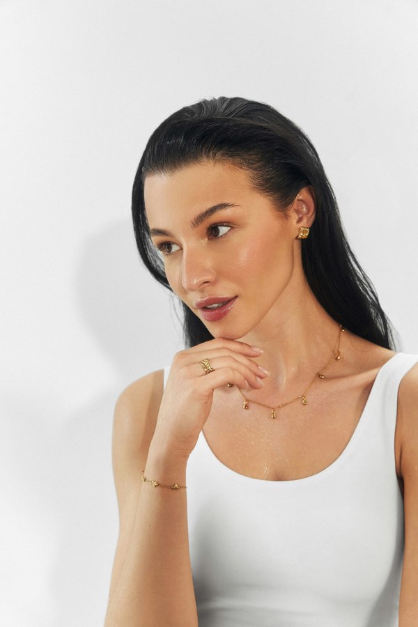 Elk & Bloom Dream Drop Chunky Teardrop 14K Gold Choker Necklace